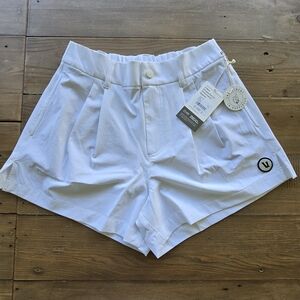 Vuori High Waist White Women's Shorts